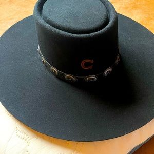 Charlie 1 Black Felt High Desert Hat Size Small